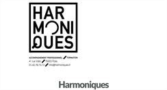 Desktop Screenshot of harmoniques.fr